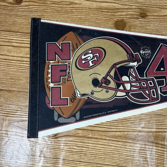 Vintage San Francisco 49ERS Felt Pennant WinCraft Sports Edition #3 NFL Football - Picture 3 of 13